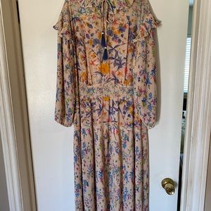 Vintage Diane Freis Dress Mixed Pattern Dress